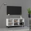 vidaXL TV-Schrank mit Metallbeinen Wei&szlig; 103,5x30x50 cm