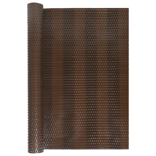 vidaXL Balkon-Sichtschutz Braun und Schwarz 300x90 cm Poly Rattan