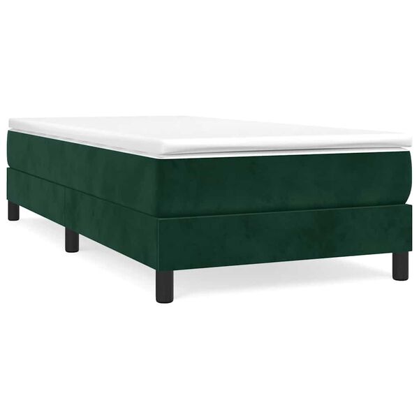 vidaXL Boxspringbettgestell Dunkelgr&uuml;n 90x200 cm Samt