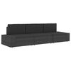 vidaXL Modulares 2-Sitzer-Sofa Poly Rattan Braun