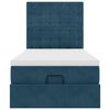 vidaXL Ottoman-Bett mit Matratzen Dunkelblau 80x200 cm Samt