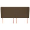 vidaXL Kopfteil mit Ohren Dunkelbraun 183x23x118/128 cm Stoff