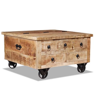 VidaXL Couchtisch Massivholz Mango 88x50x40 Cm Couc Produktbild-Vorschau 7