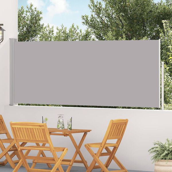 vidaXL Ausziehbare Seitenmarkise 120&times;500 cm Grau