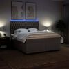 vidaXL Boxspringbett mit Matratze Taupe 180x200 cm Stoff
