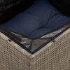 vidaXL 4-tlg. Garten-Sofagarnitur mit Kissen Grau Poly Rattan