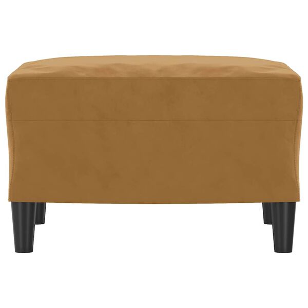 vidaXL Fußhocker Braun 60x50x41 cm Samt