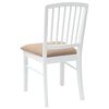 vidaXL Esszimmerst&uuml;hle 2 pcs Wei&szlig; 50 x 52,5 x 91 cm Massives Gummiholz