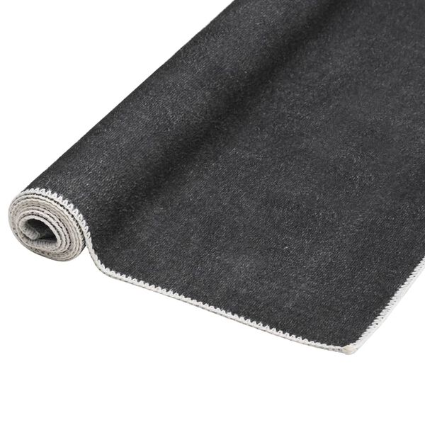 vidaXL Teppich Waschbar Faltbar Anthrazit 160x230 cm Polyester
