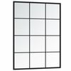 vidaXL Wandspiegel Schwarz 80x60 cm Metall