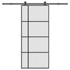 vidaXL Schiebet&uuml;r mit Beschlag 90x205 cm ESG-Glas & Aluminium