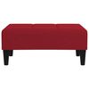 vidaXL Fu&szlig;hocker Weinrot 78x56x32 cm Samt