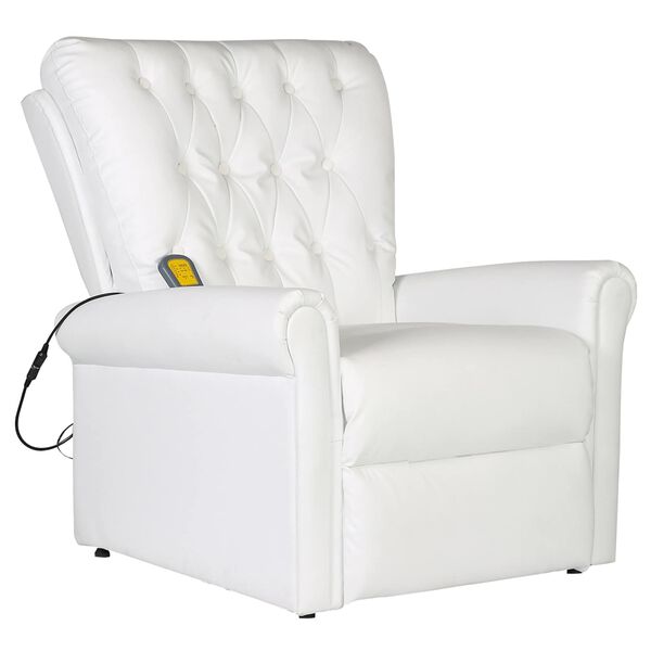 vidaXL Elektrischer Massagesessel Cremewei&szlig; 78 x 148 x 71 cm