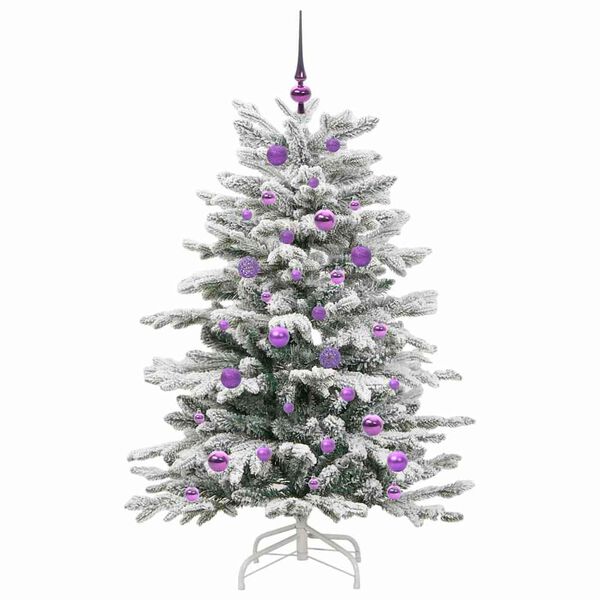 vidaXL K&uuml;nstlicher klappbarer Weihnachtsbaum Wei&szlig; 150 cm PE und PVC