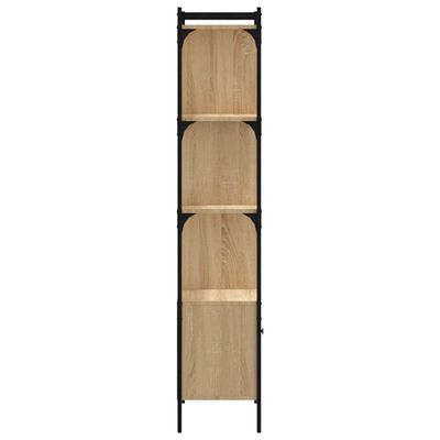vidaXL Bücherregal mit Tür Sonoma-Eiche 44,5x30x154,5 cm Holzwerkstoff