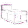 vidaXL Boxspringbett mit Matratze Dunkelbraun 80x200 cm Stoff