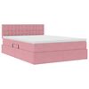 vidaXL Aufbewahrungsbett mit Matratze Rosa 140 x 200 cm Samt