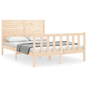 vidaXL Massivholzbett ohne Matratze 140x190 cm Kiefernholz