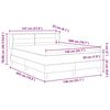 vidaXL Boxspringbett mit Matratze Creme 140 x 200 cm Stoff