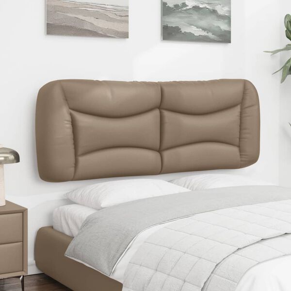 vidaXL Kopfteil-Kissen "Hvar" Cappuccino-Braun 120 cm Kunstleder