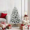 vidaXL Künstlicher Weihnachtsbaum Grün und Weiß 120 cm PVC und Metall