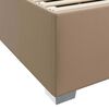 vidaXL Bettrahmen mit Matratze Cappuccino 120 x 200 cm Stoff
