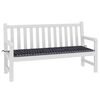 vidaXL Gartenbank-Auflage Schwarz Karomuster 150x50x4 cm Oxford-Gewebe