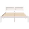 vidaXL Bettgestell mit Kopfteil Wei&szlig; 140 x 190 cm Massivholz Kiefer