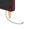 vidaXL Tagesbett mit Matratze USB Lila Stoff 90x200 cm