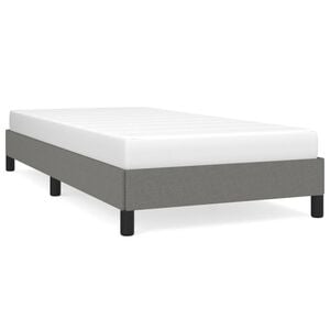 vidaXL Bettgestell ohne Matratze Dunkelgrau 90x200 cm Stoff