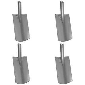 vidaXL Schaufelkopf 4 Stk. Silber 43 x 17 cm Pulverbeschichteter Stahl