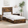 vidaXL Aufbewahrungsbett Ger&auml;ucherte Eiche 75 x 190 cm Holzwerkstoff