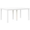 vidaXL Garten Essgruppe 7 pcs Wei&szlig; Polt Rattan