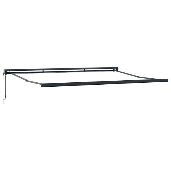 vidaXL Einziehbare Markise Rot und Wei&szlig; 500 &times; 300 cm Stoff, Metall