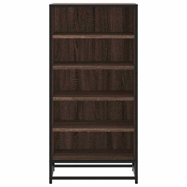vidaXL Schuhregal Braun Eichen-Optik 48x38x97,5 cm Holzwerkstoff