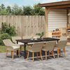 vidaXL Garten Essgruppe mit Kissen 9 pcs Beige Poly-Rattan