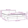 vidaXL Boxspringbett mit Matratze & LED Rosa 180x220 cm Samt