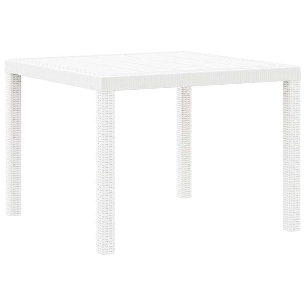 vidaXL Garten Essgruppe 5 pcs Wei&szlig; Polypropylen