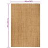 vidaXL Teppich Rechteckig Natur 200x300 cm Jute