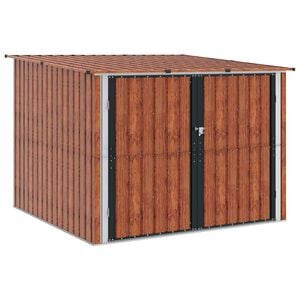 vidaXL Fahrradspeicher 3 Stk. Braun 216 x 207 x 158 cm Metall