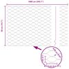 vidaXL Zaunpfosten Grau 10 x 0,5 m (50 mm Maschen) Stahl und PVC