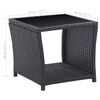 vidaXL 3-tlg. Bistro-Set mit Auflagen Poly Rattan Schwarz