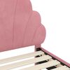 vidaXL Kinderbettgestell mit Kopfteil Rosa 80 x 160 cm Samt