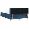 vidaXL Boxspringbett mit Matratze Blau 200 x 140 cm Polyester