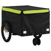 vidaXL Fahrradanh&auml;nger Schwarz und Gr&uuml;n 30 kg Eisen