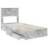 vidaXL Aufbewahrungsbett Beton Grau 90 x 200 cm Holzwerkstoff