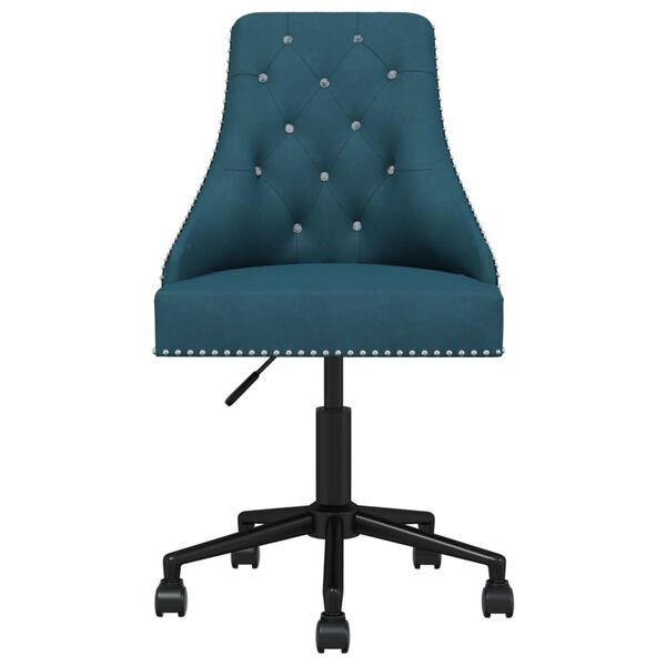 vidaXL Esszimmerstuhl Drehbar Blau Samt