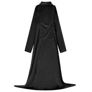vidaXL Decken-Hoodie Schwarz F Flanell