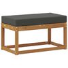 vidaXL Outdoor Hocker Bank Natur 79 x 43 x 37 cm Massivholz Akazie