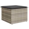 vidaXL Sofa Set mit Kissen mit Speicher 8 pcs Hellgrau Poly-Rattan